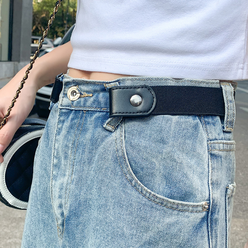 Lazy invisible belt, women's trendy belt, women's seamless jeans, all-match elastic elasticity without leading decorative belt